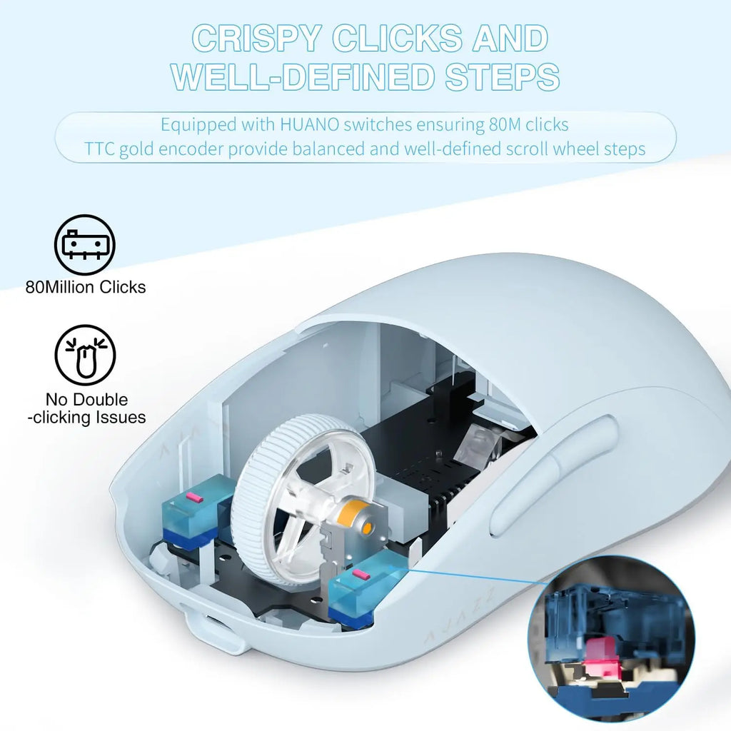 MAMBASNAKE x AJAZZ AJ199 Wireless Gaming Mouse,59g Lightweight Ergonomic Computer Mouse